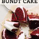 red velvet bundt cake pinterest graphic