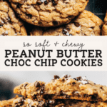 peanut butter chocolate chip cookies pinterest graphic