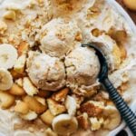banana pudding ice cream scooped